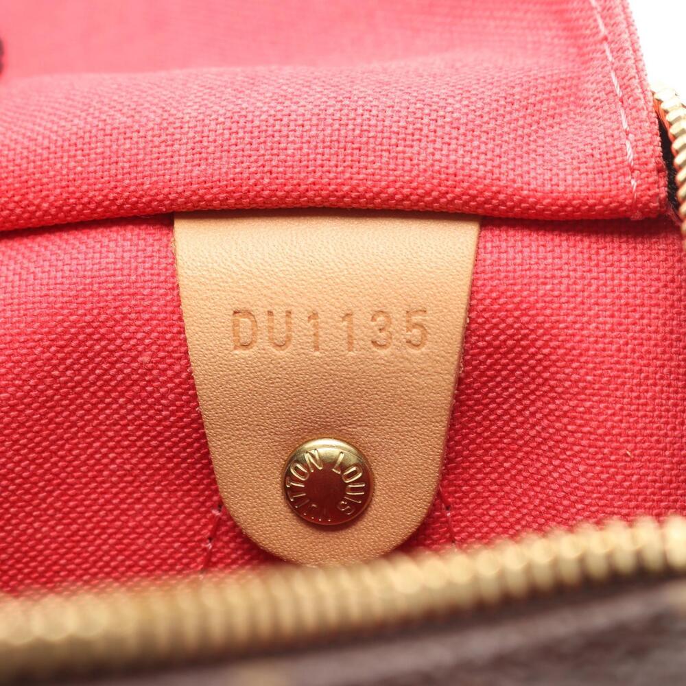 Louis Vuitton Speedy Handbag Canvas Leather Monogram Ramage Brown Red Orange - Picture 4 of 8